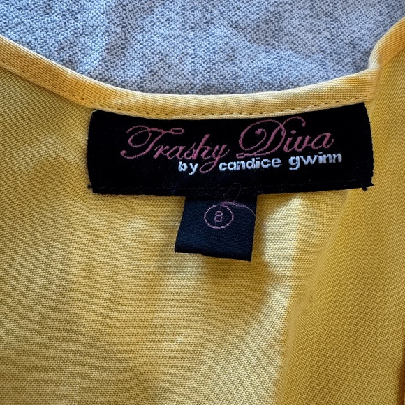 Trashy Diva Daisy Mae Yellow Embroidered Dress size 8 - Picture 5 of 7